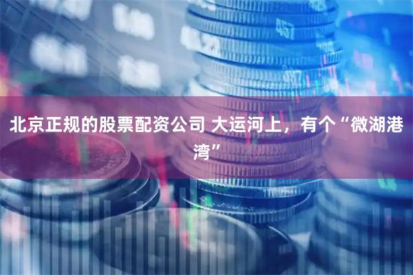 北京正规的股票配资公司 大运河上，有个“微湖港湾”